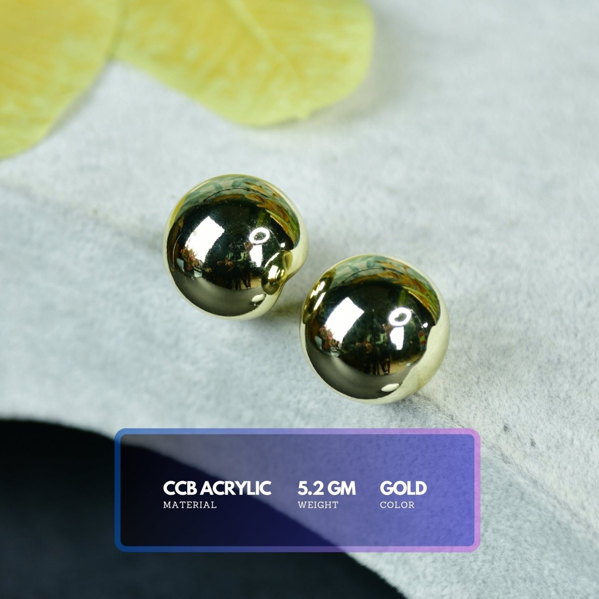 Sowpeace Golden Ball Shaped CCB Earrings | Stylish One‑Size Lightweight Jewelry for Women & Daily Wear - Sowpeace - 