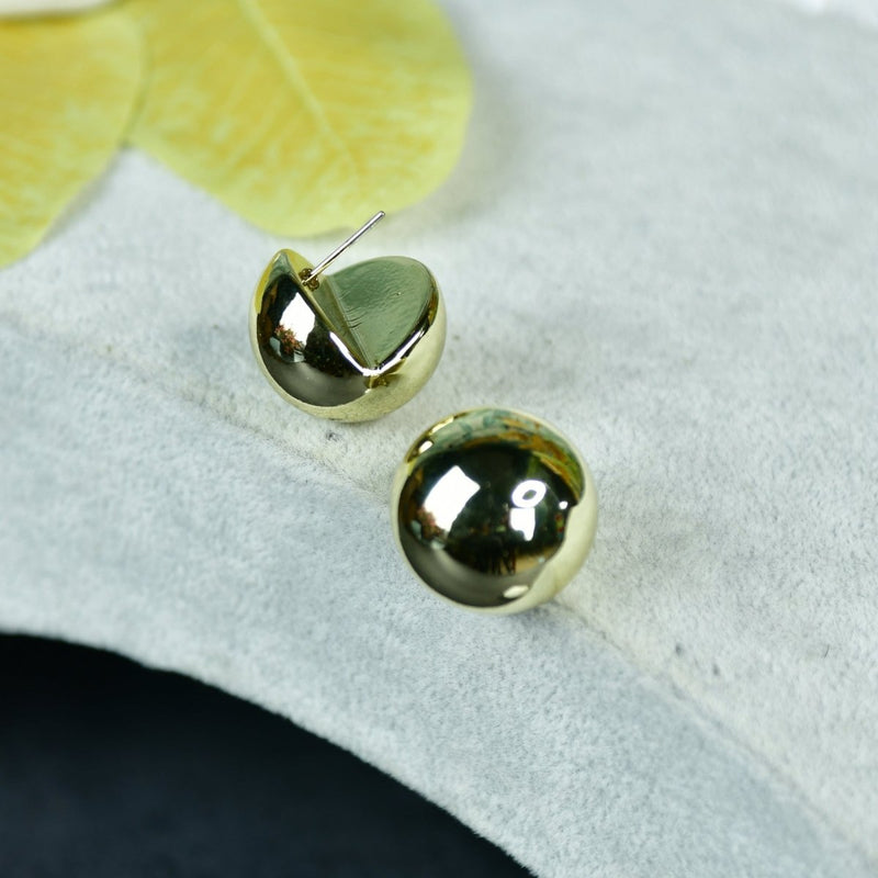 Sowpeace Golden Ball Shaped CCB Earrings | Stylish One‑Size Lightweight Jewelry for Women & Daily Wear – view 2