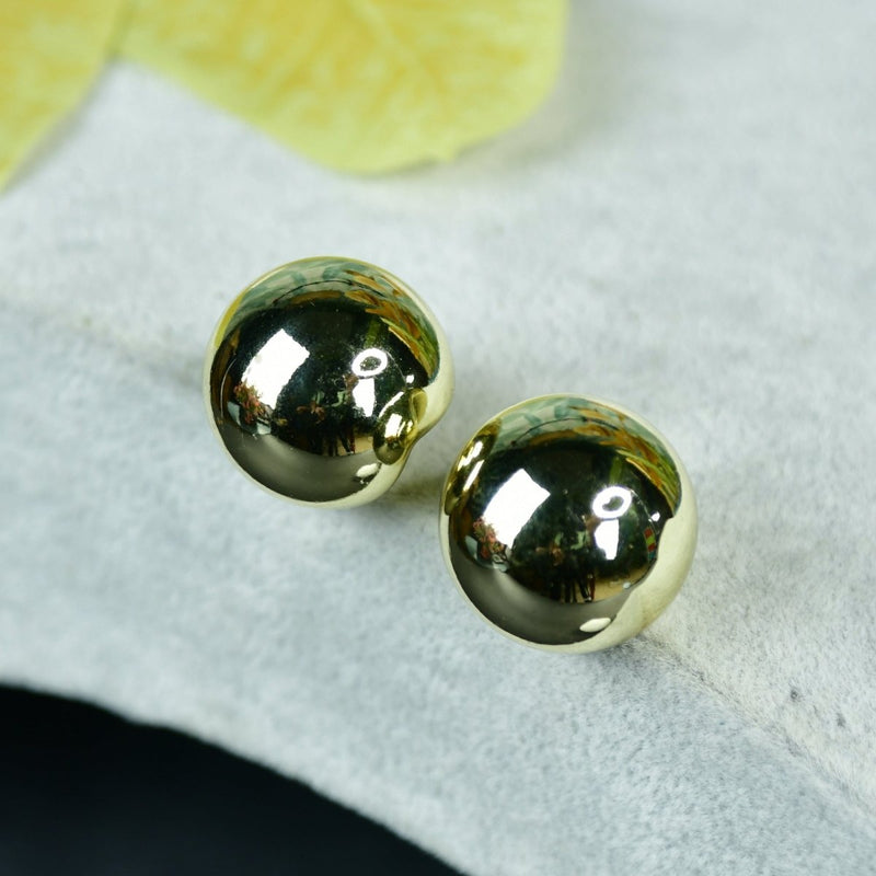 Sowpeace Golden Ball Shaped CCB Earrings | Stylish One‑Size Lightweight Jewelry for Women & Daily Wear – view 1