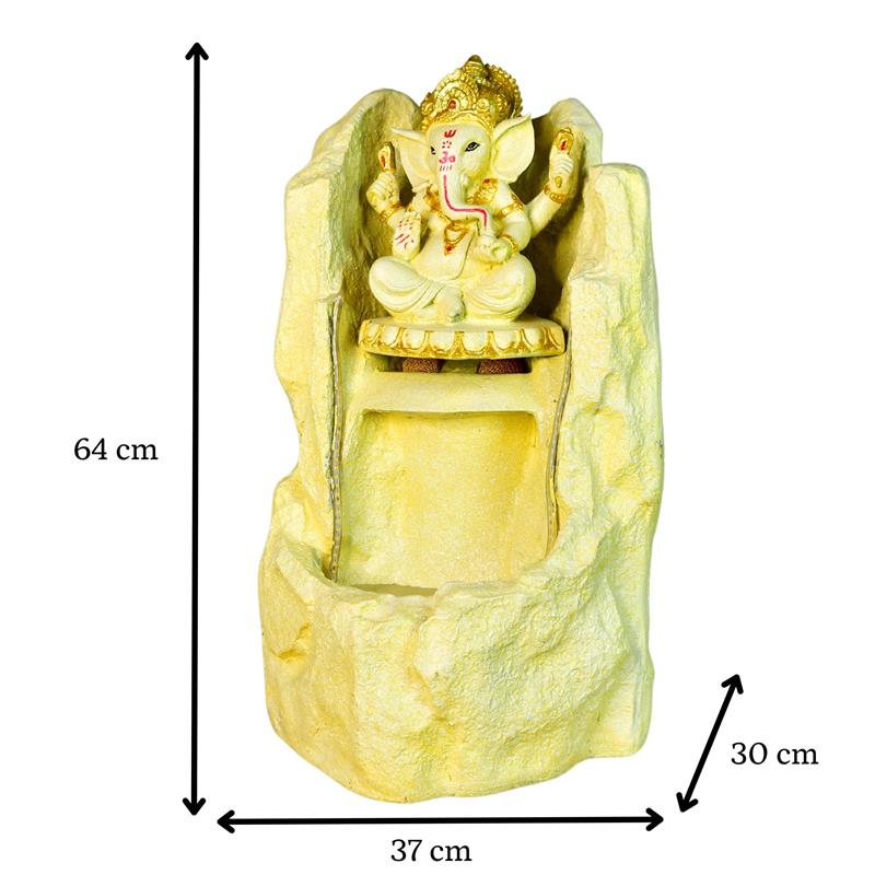 Sowpeace Golden Ganesha Water Fountain – Elegant Ganesha Sitting Waterfall for Luxurious Home Decor & Gifts - Tabletop - Sowpeace - 
