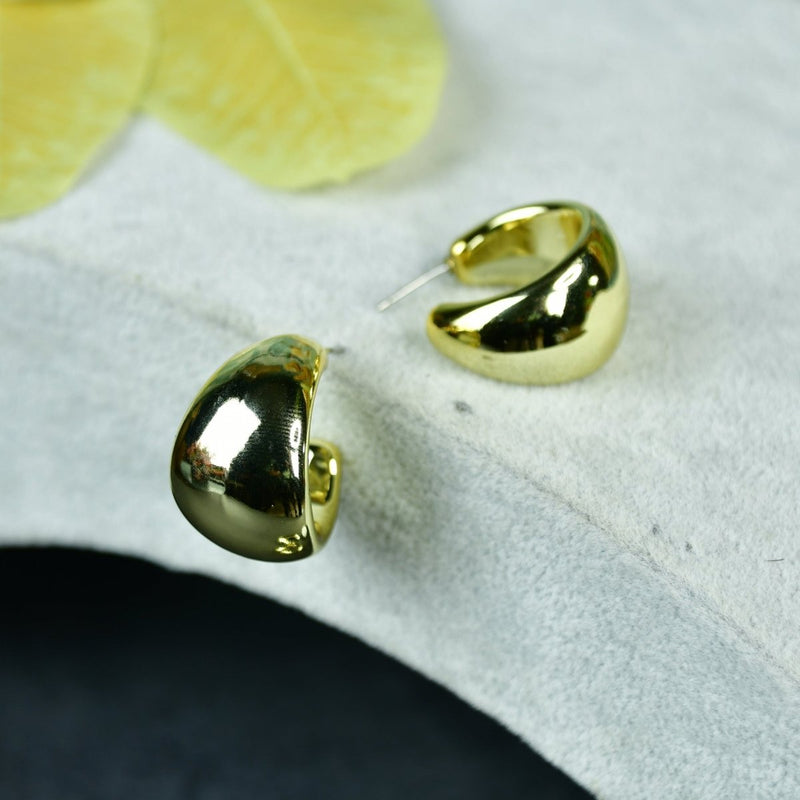 Sowpeace Golden Teardrop Crescent Flat Round CCB Earrings | Stylish One‑Size Lightweight Jewelry for Women & Daily Wear – view 2