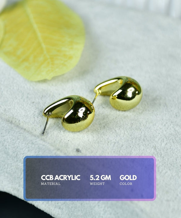 Sowpeace Golden Teardrop Crescent Round CCB Earrings | Elegant One‑Size Lightweight Jewelry for Women & Daily Wear — image 2