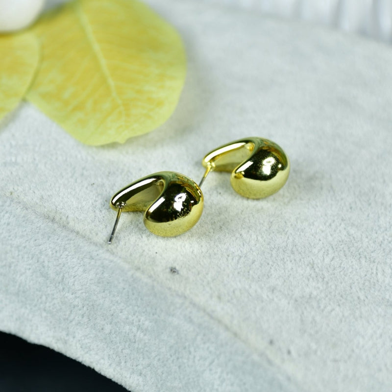 Sowpeace Golden Teardrop Crescent Round CCB Earrings | Elegant One‑Size Lightweight Jewelry for Women & Daily Wear – view 1