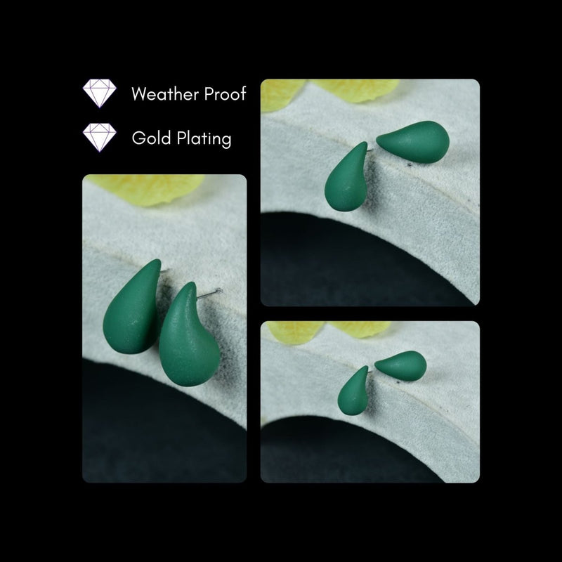 Sowpeace Green Teardrop CCB Earrings | Elegant One‑Size Lightweight Jewelry for Women & Daily Wear – view 4