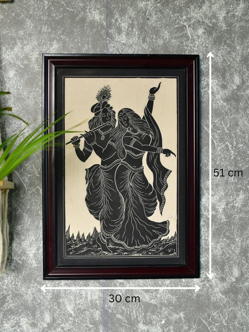 Sowpeace Hand-Carved Ceramic Radha Krishna Wall Décor – view 4