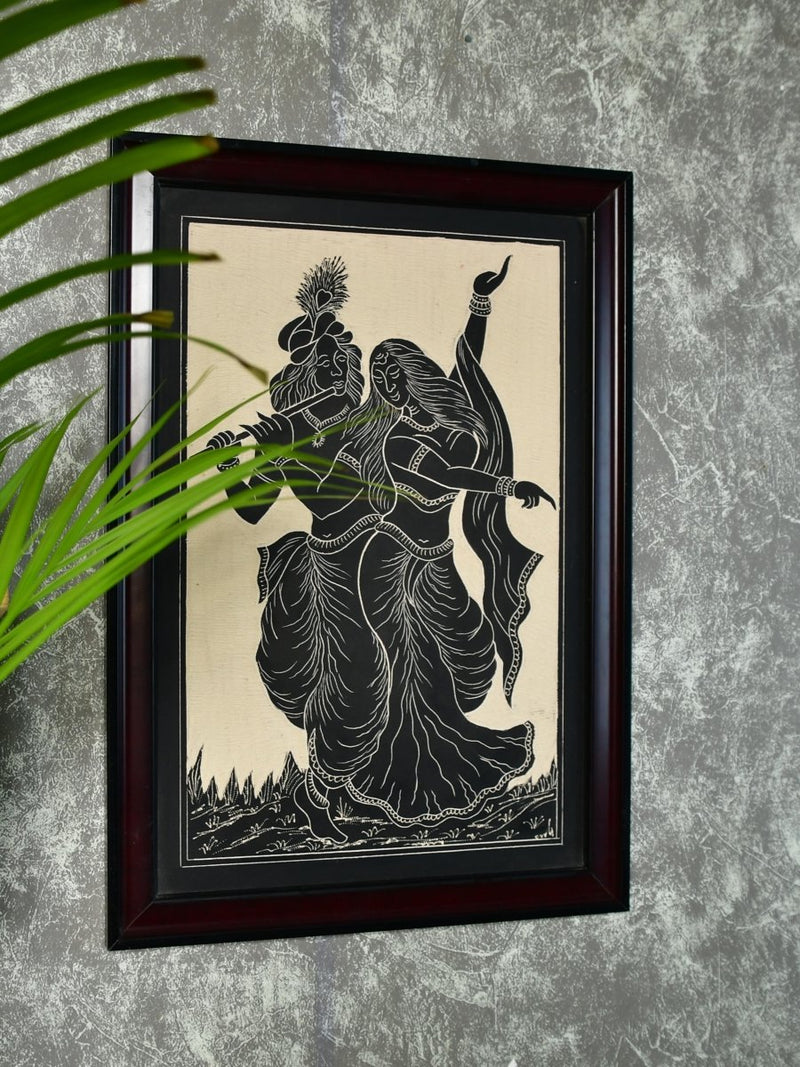 Sowpeace Hand-Carved Ceramic Radha Krishna Wall Décor – view 7