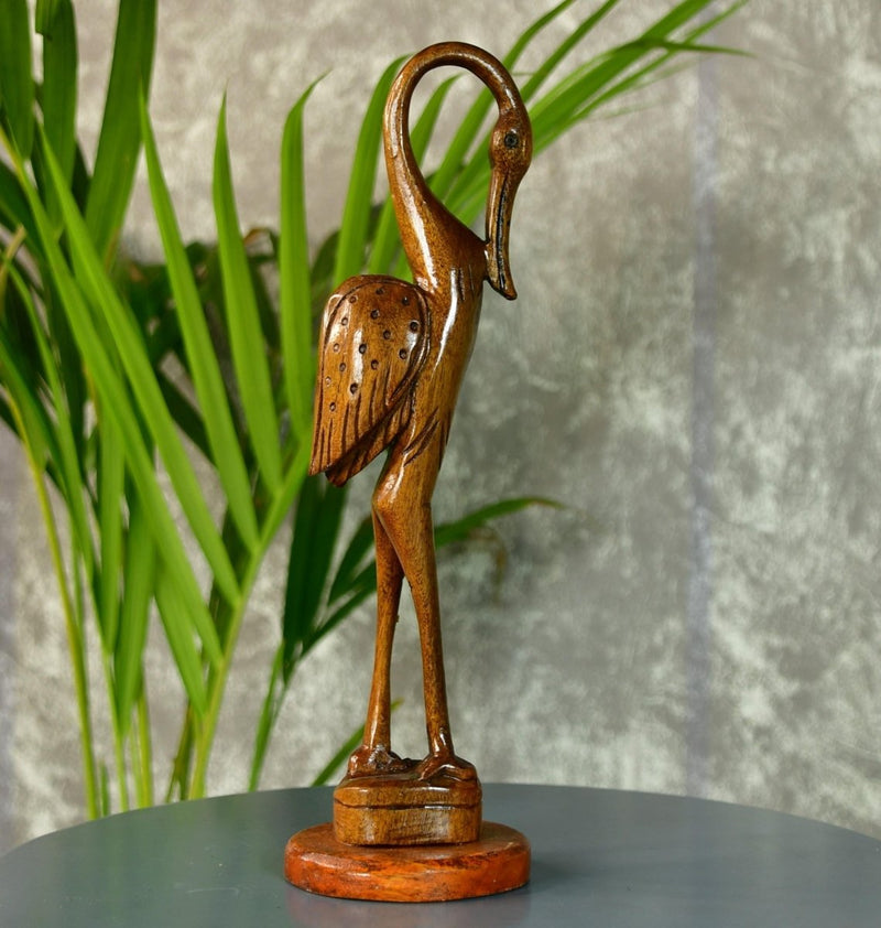 Sowpeace Hand-Carved Flamingo: Tropical Elegance on Your Tabletop – view 5