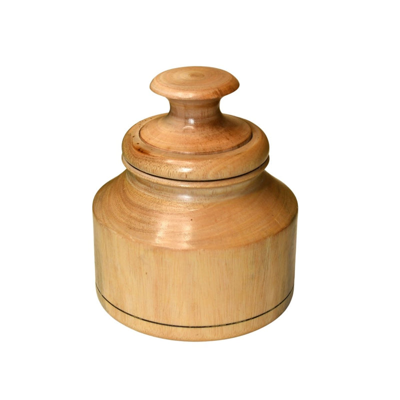 Sowpeace Hand-Carved Lidded Jar: Rustic Charm & Organized Elegance – view 8