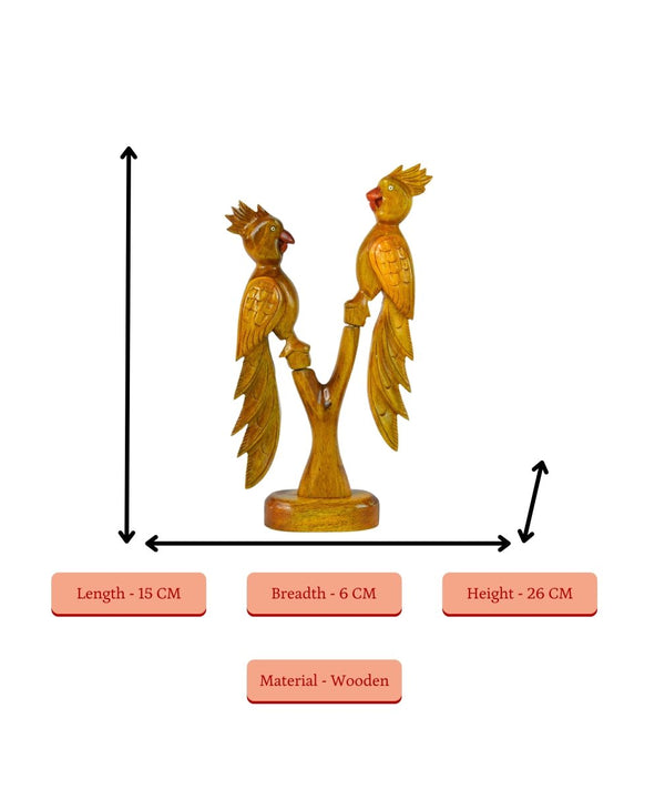 Sowpeace Hand Carved Wooden Parrot Set — image 4