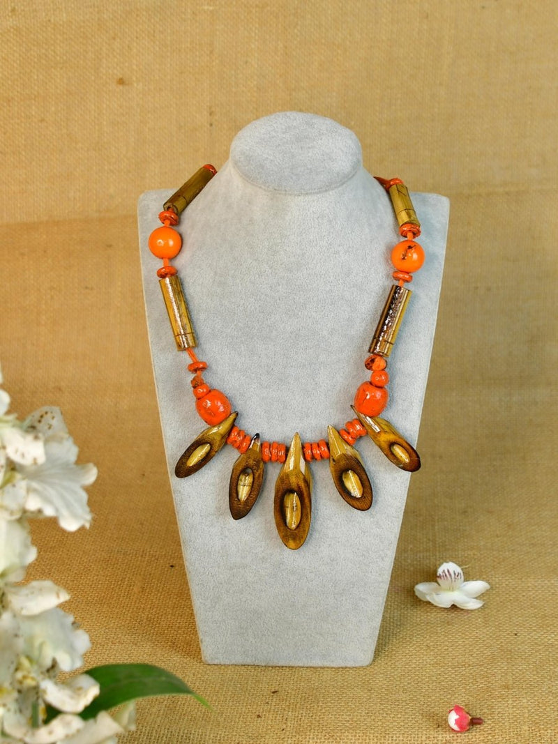 Sowpeace Handcrafted Bamboo Slice Necklace: Traditional Elegance Redefined – view 2