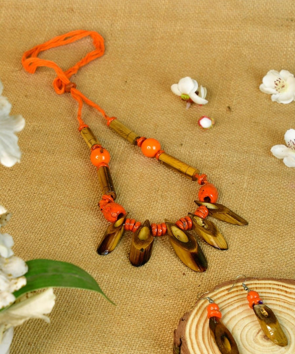 Sowpeace Handcrafted Bamboo Slice Necklace: Traditional Elegance Redefined — main view