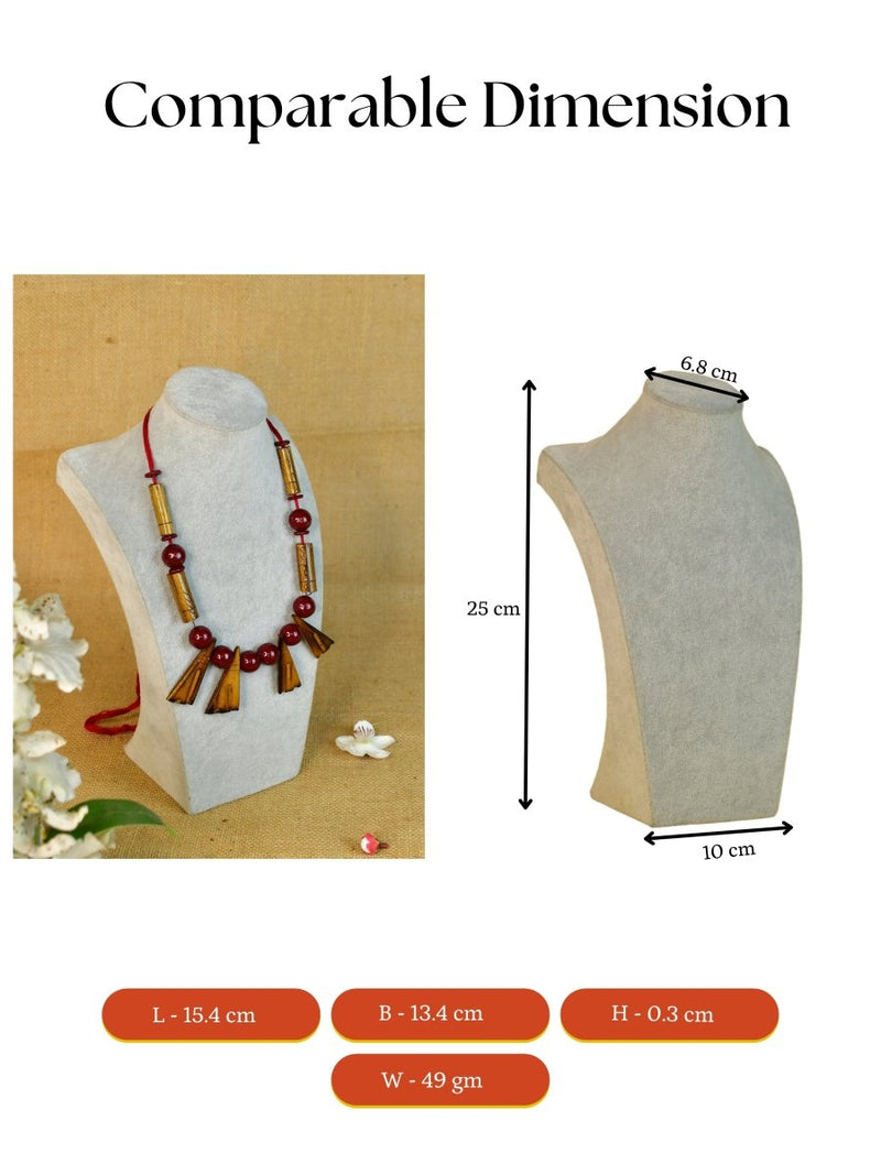 Sowpeace Handcrafted Bamboo Triangle Necklace: Artistic Tradition in Style – view 5