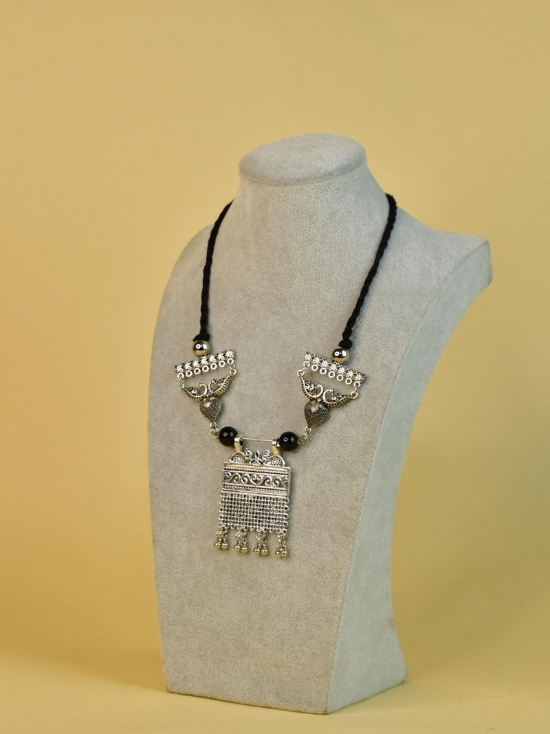 Sowpeace Handcrafted German Silver Choker: Peacock and Abstract Design – view 4