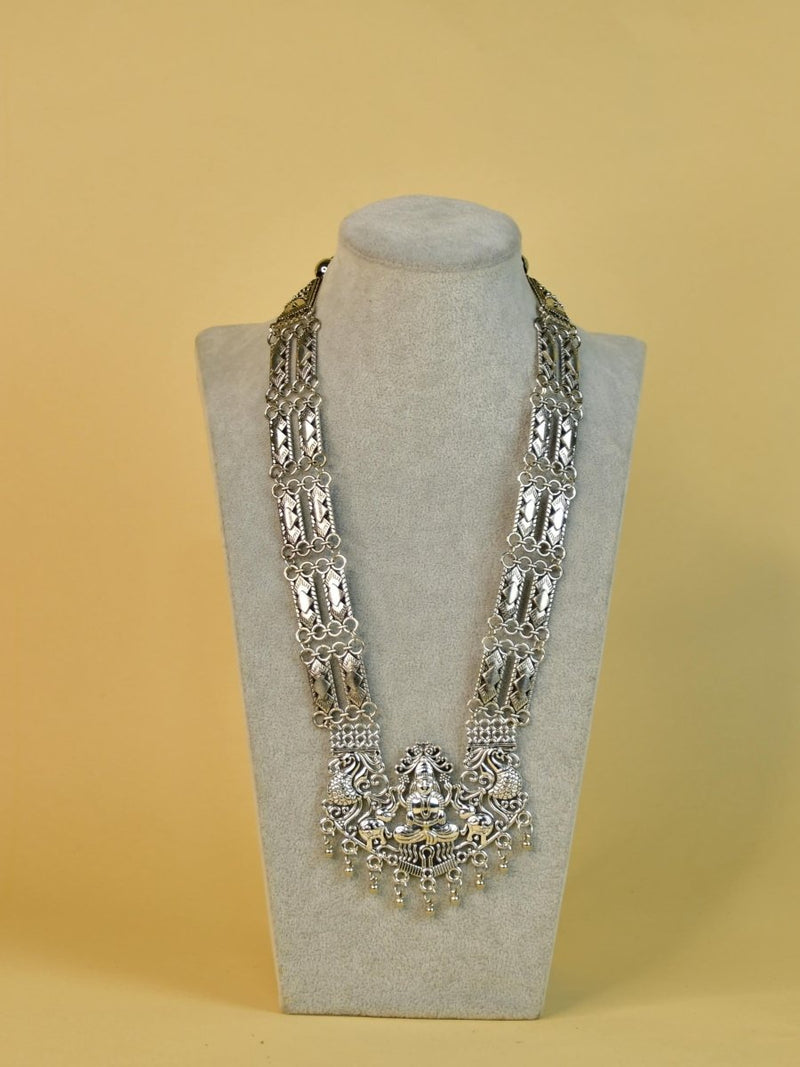 Sowpeace Handcrafted German Silver Necklace: God Figurine with Peacocks – view 5