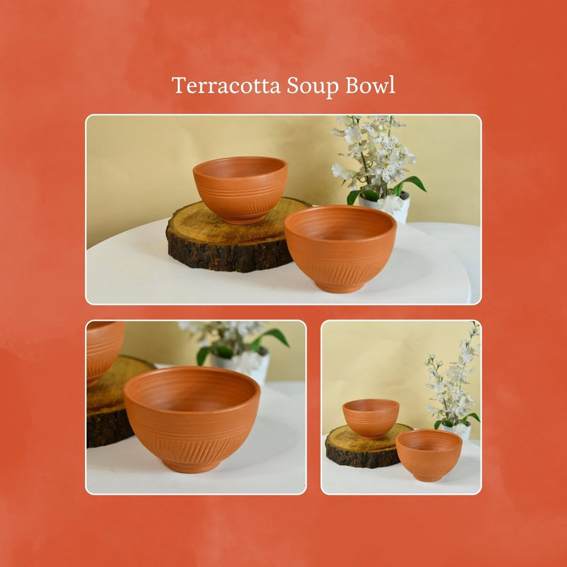 Sowpeace Handcrafted Terracotta Soup Bowl: Artful Kitchenware & Decor – view 4