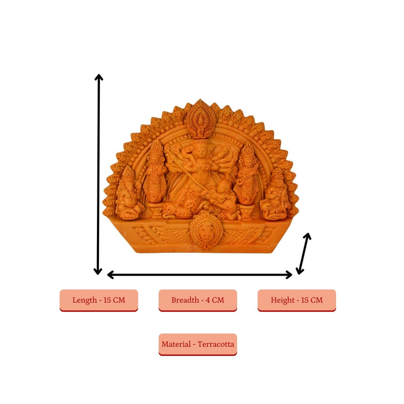 Sowpeace Handmade Terracotta Durga: Artisan Tabletop Decor – view 4