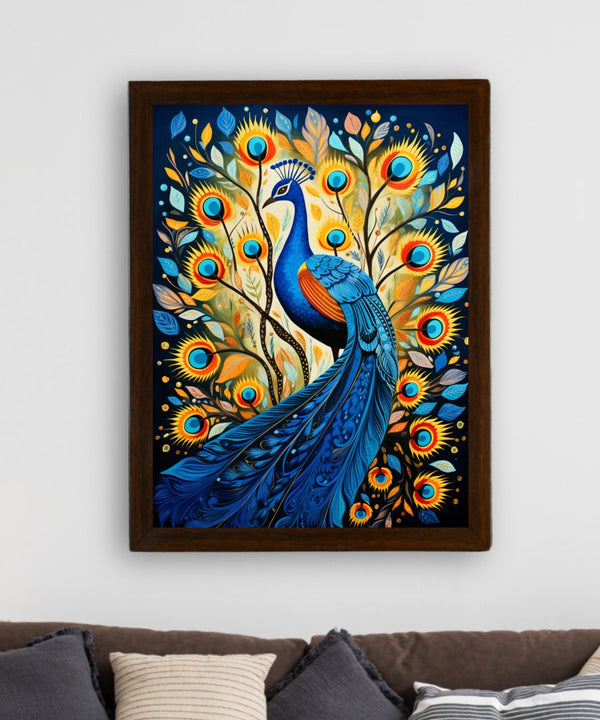 Sowpeace Harmony: Find Your Forest Peacock – Premium Handcrafted Canvas Art for Elegant and Contemporary Interiors — image 3
