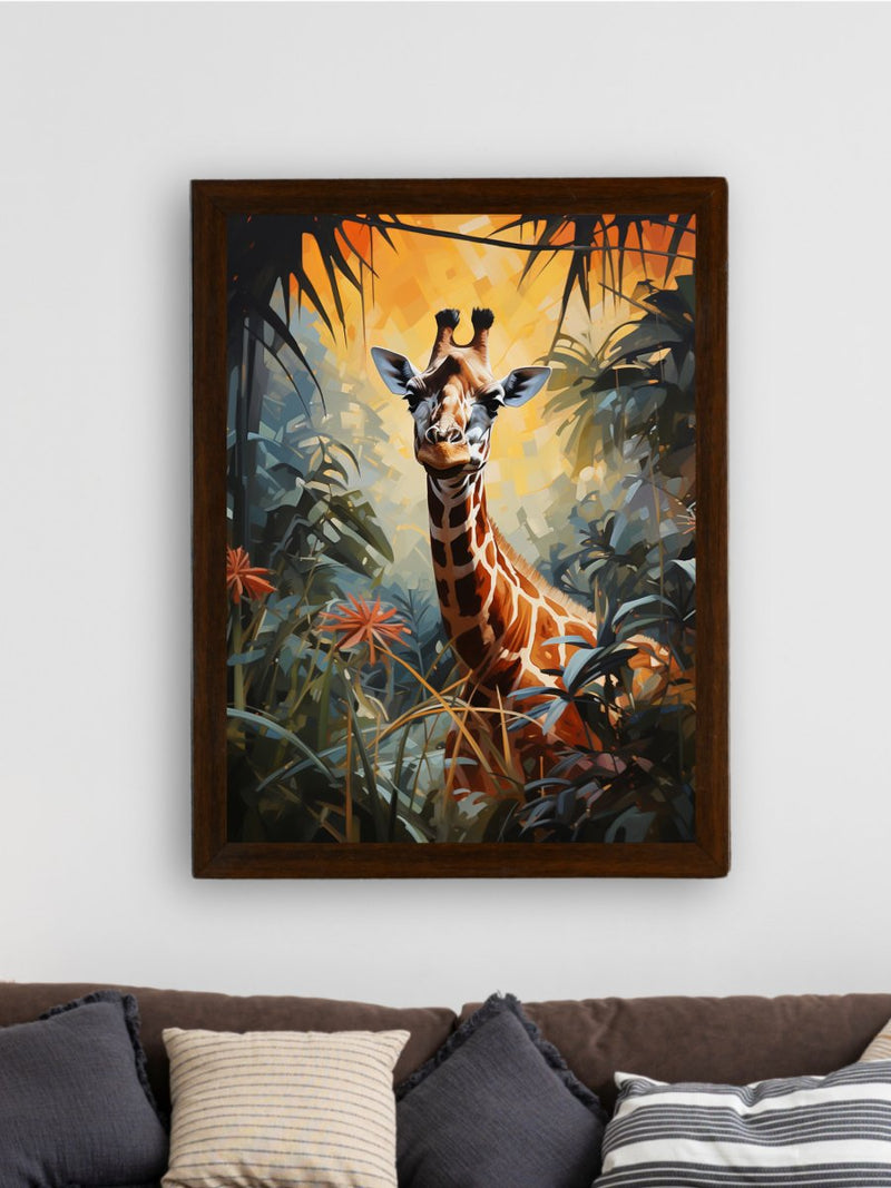 Sowpeace Harmony: Find Your Handcrafted Abstract Giraffe – Premium Indian-Inspired Canvas Art for Modern Home Decor – view 3