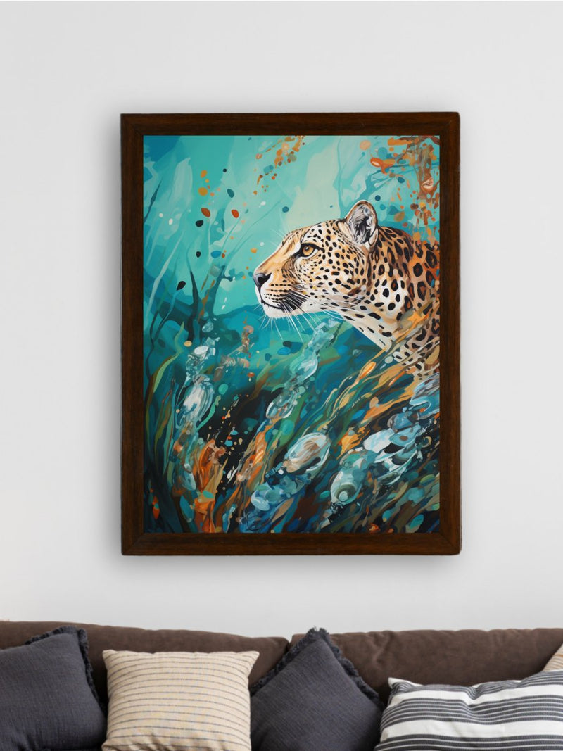 Sowpeace Harmony: Find Your Handcrafted Abstract Leopard – Premium Indian-Inspired Canvas Art for Stylish Home Interiors – view 3