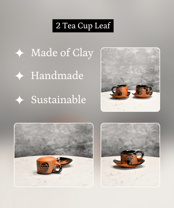 Sowpeace Heart in a Cup (Set of 2) | Handcrafted Terracotta Coffee & Tea Mugs for Gifting & Daily Use — image 4