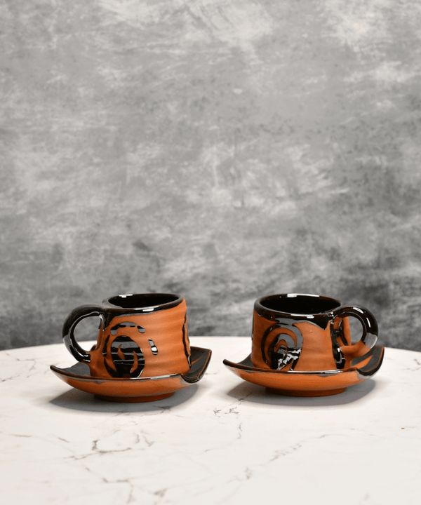 Sowpeace Heart in a Cup (Set of 2) | Handcrafted Terracotta Coffee & Tea Mugs for Gifting & Daily Use — main view