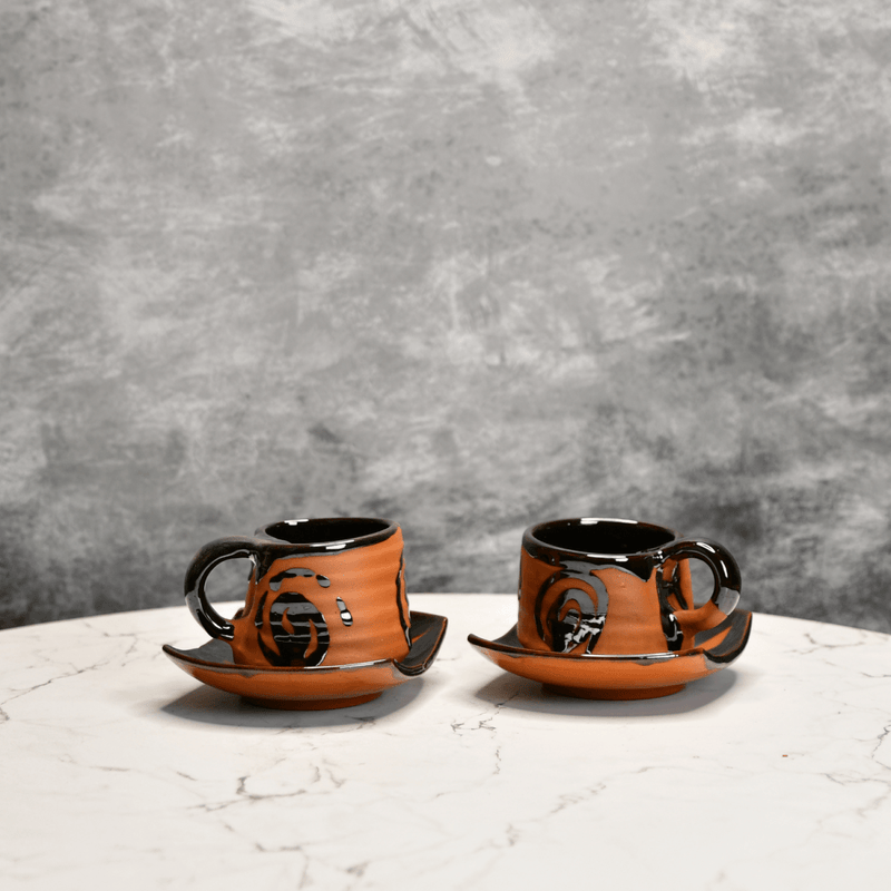 Sowpeace Heart in a Cup (Set of 2) | Handcrafted Terracotta Coffee & Tea Mugs for Gifting & Daily Use – view 1
