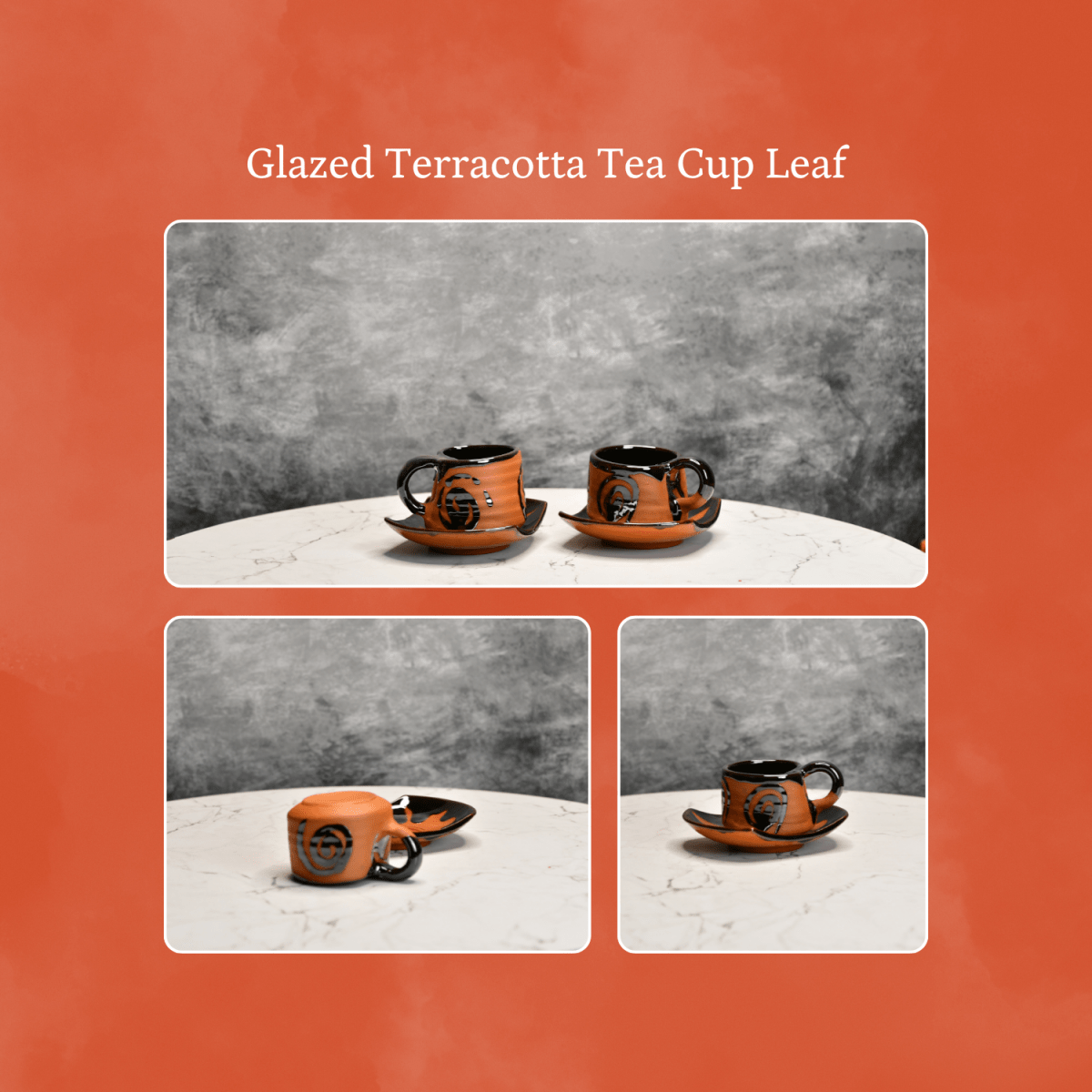 Sowpeace Heart in a Cup (Set of 2) | Handcrafted Terracotta Coffee & Tea Mugs for Gifting & Daily Use - Sowpeace - 