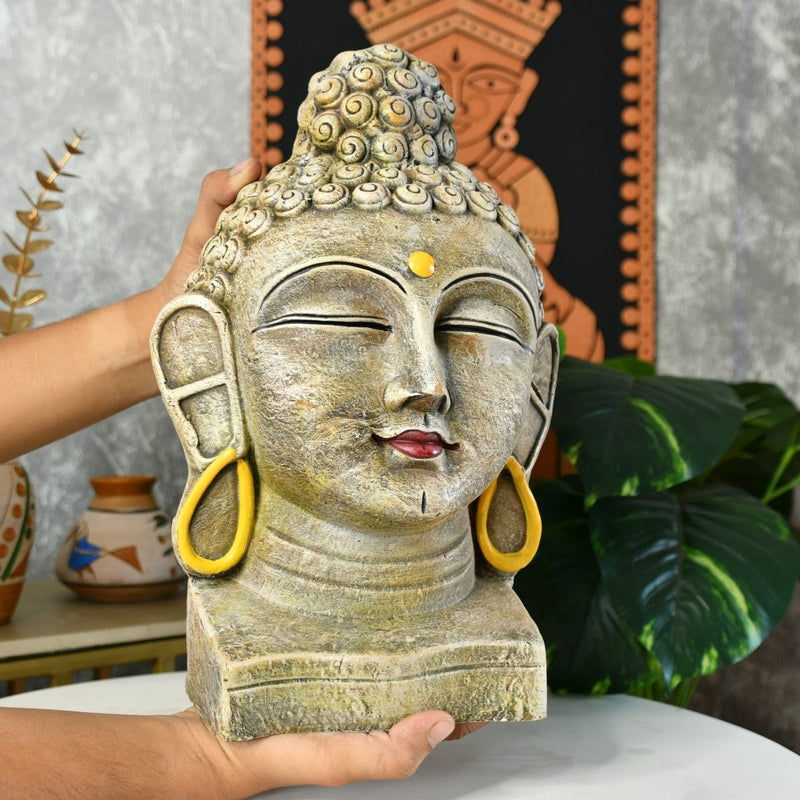 Sowpeace Large Terracotta Buddha Head: Artisan Tabletop Decor – view 6