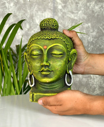 Sowpeace Large Terracotta Buddha Head: Artisan Tabletop Decor — alternate view
