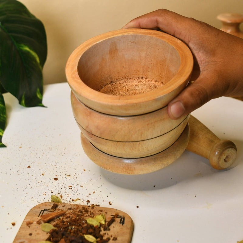 Sowpeace Large Wooden Stone Pestle: Artisan Home Accent – view 6