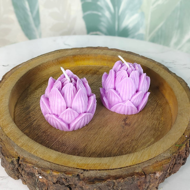 Sowpeace Lotus Petals Soywax Candle Set of 2 – Hand-Poured, Purple, Vegan & Unscented Décor – view 1