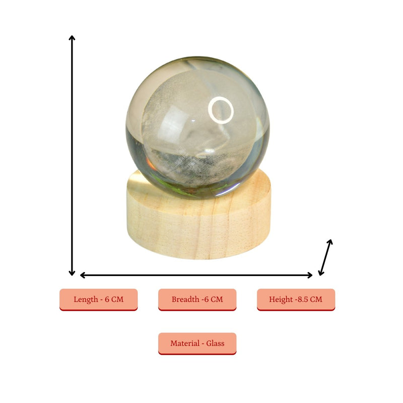 Sowpeace Luna Sphere Crystal Ball Lamp | Enchanting Moon Glow Night Light for Home Décor & Gifting. – view 6