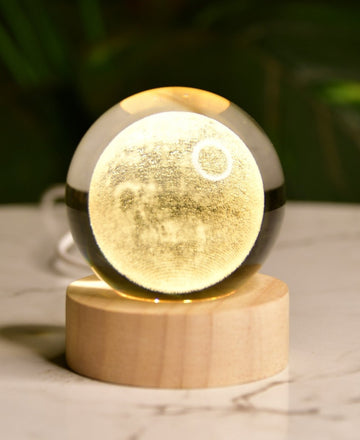 Sowpeace Luna Sphere Crystal Ball Lamp | Enchanting Moon Glow Night Light for Home Décor & Gifting. — alternate view