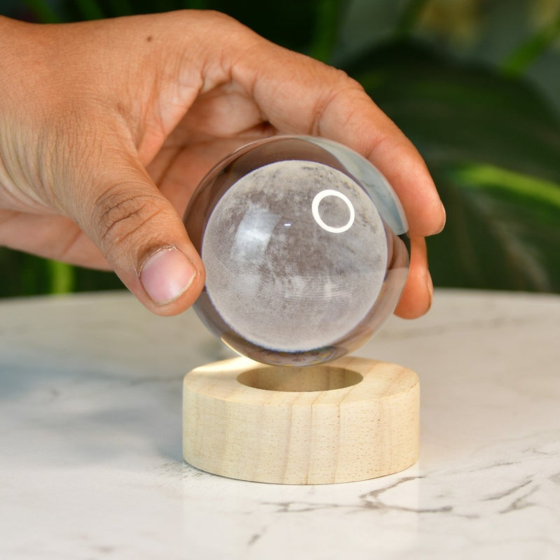 Sowpeace Luna Sphere Crystal Ball Lamp | Enchanting Moon Glow Night Light for Home Décor & Gifting. – view 5