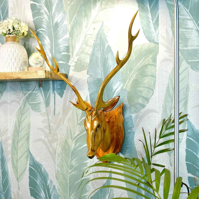 Sowpeace Majestic Deer Head: Hand-Carved Grandeur for Your Home
