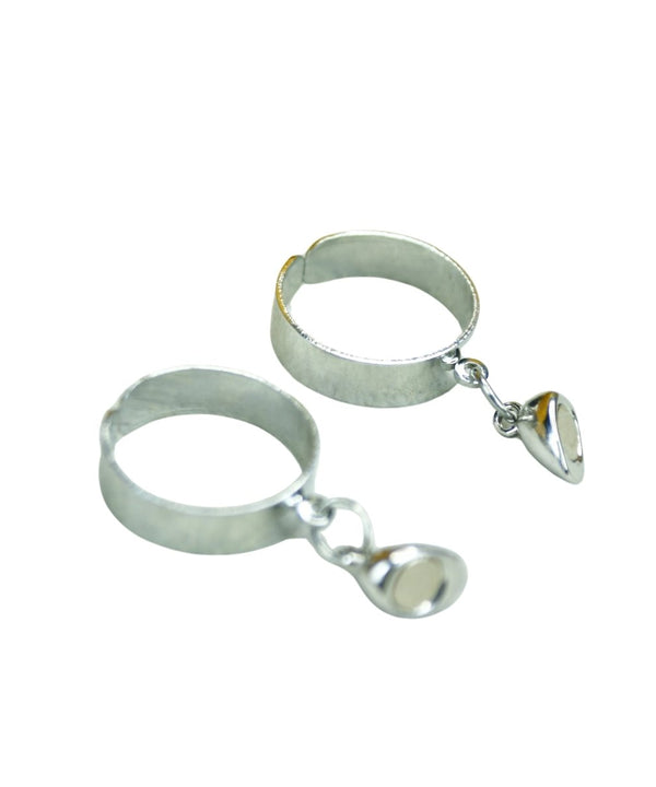 Sowpeace Metal Half Heart Magnetic Ring Stainless Steel | Romantic One‑Size Adjustable Couple Jewelry — image 5