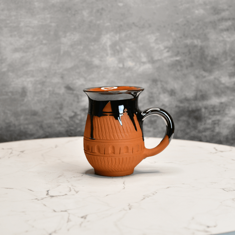 Sowpeace Mug in Coffee (Set of 2) | Handcrafted Terracotta Coffee & Tea Mugs for Gifting & Daily Use – view 3