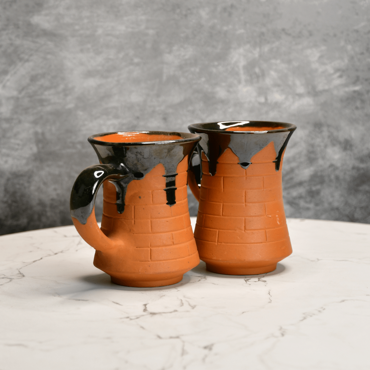 Sowpeace Mug of Smile (Set of 2) | Handcrafted Terracotta Coffee & Tea Mugs for Gifting & Daily Use - Sowpeace - 