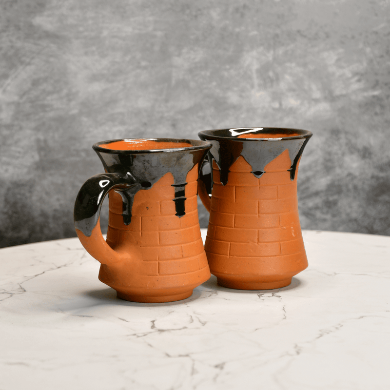 Sowpeace Mug of Smile (Set of 2) | Handcrafted Terracotta Coffee & Tea Mugs for Gifting & Daily Use – view 1