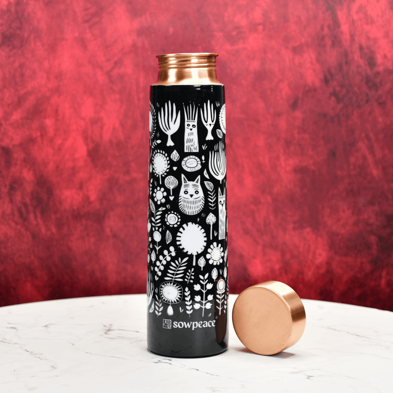 Sowpeace Noir Abstract Copper Bottle – view 3