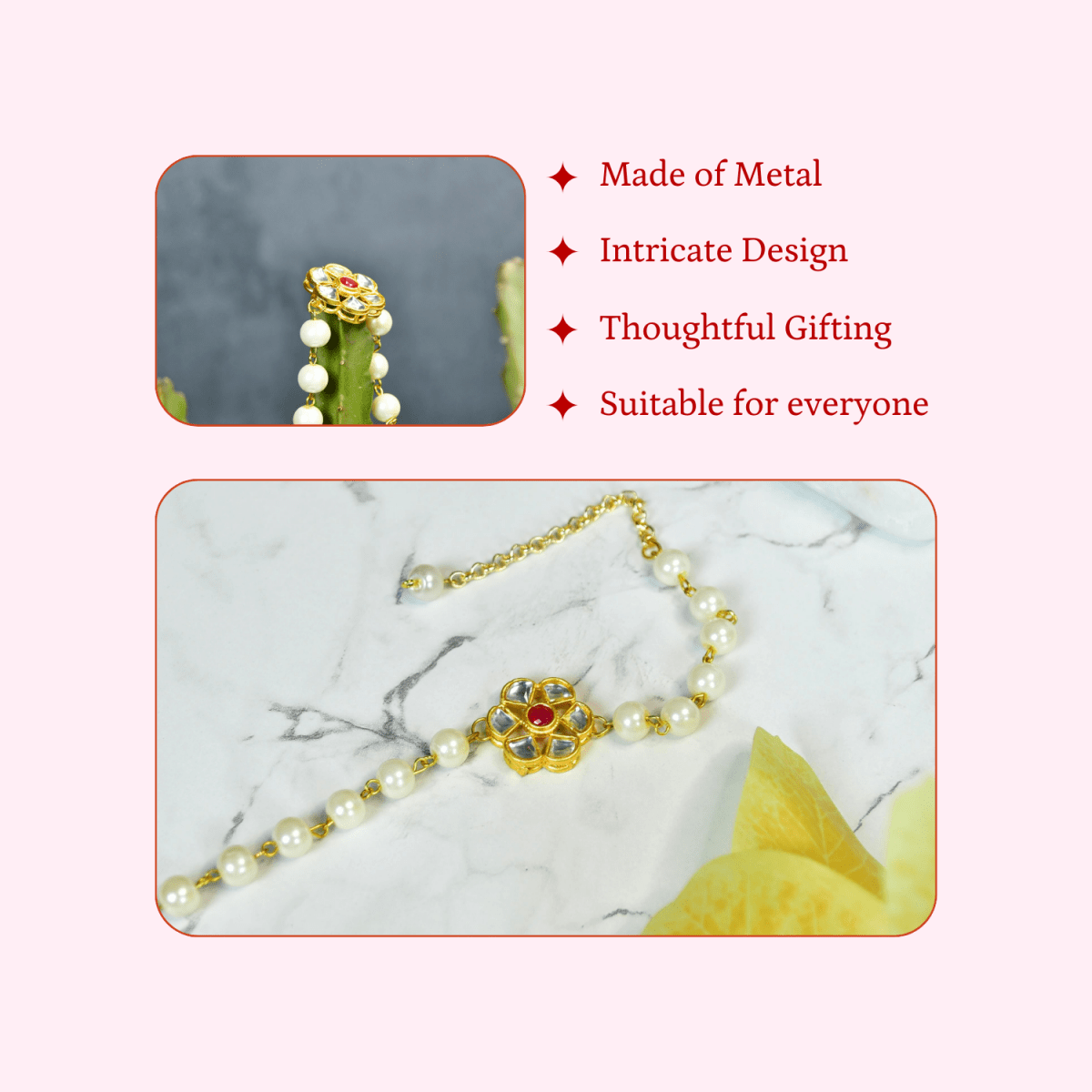 Sowpeace Pearl Blossom Bracelet | Elegant Stainless Steel One‑Size Adjustable Floral Jewelry for Women & Men - Sowpeace - 