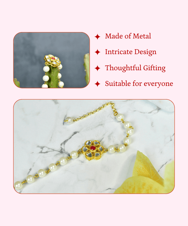 Sowpeace Pearl Blossom Bracelet | Elegant Stainless Steel One‑Size Adjustable Floral Jewelry for Women & Men — image 4