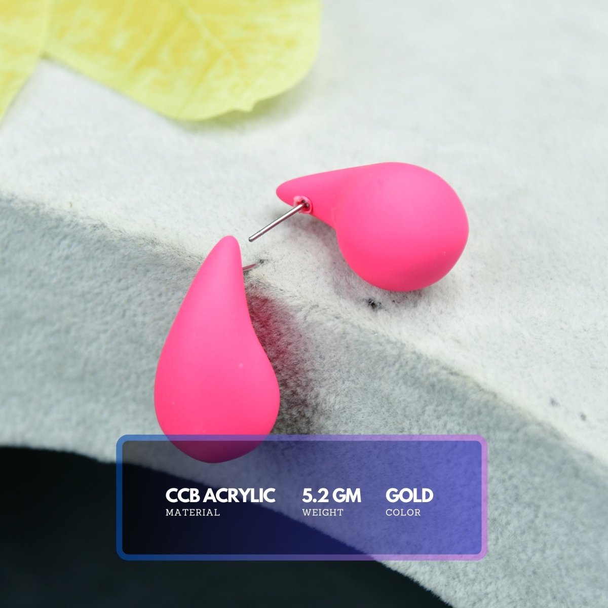 Sowpeace Pink Teardrop CCB Earrings | Elegant One‑Size Lightweight Jewelry for Women & Daily Wear - Sowpeace - 