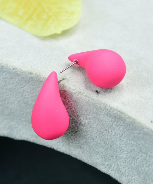 Sowpeace Pink Teardrop CCB Earrings | Elegant One‑Size Lightweight Jewelry for Women & Daily Wear — image 2