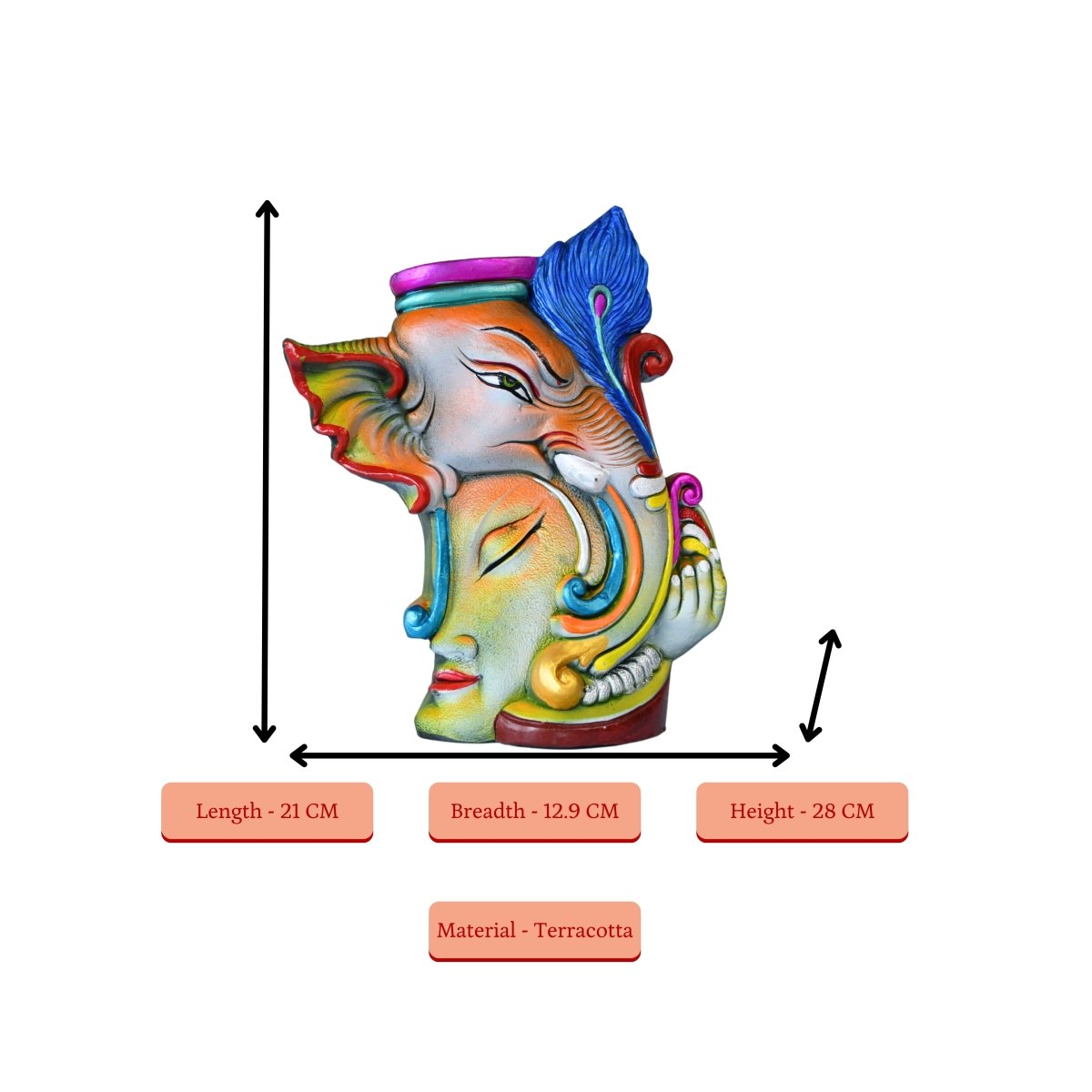 Sowpeace Premium Terracotta Abstract Flower Vase with Bright Colors - Sowpeace - 