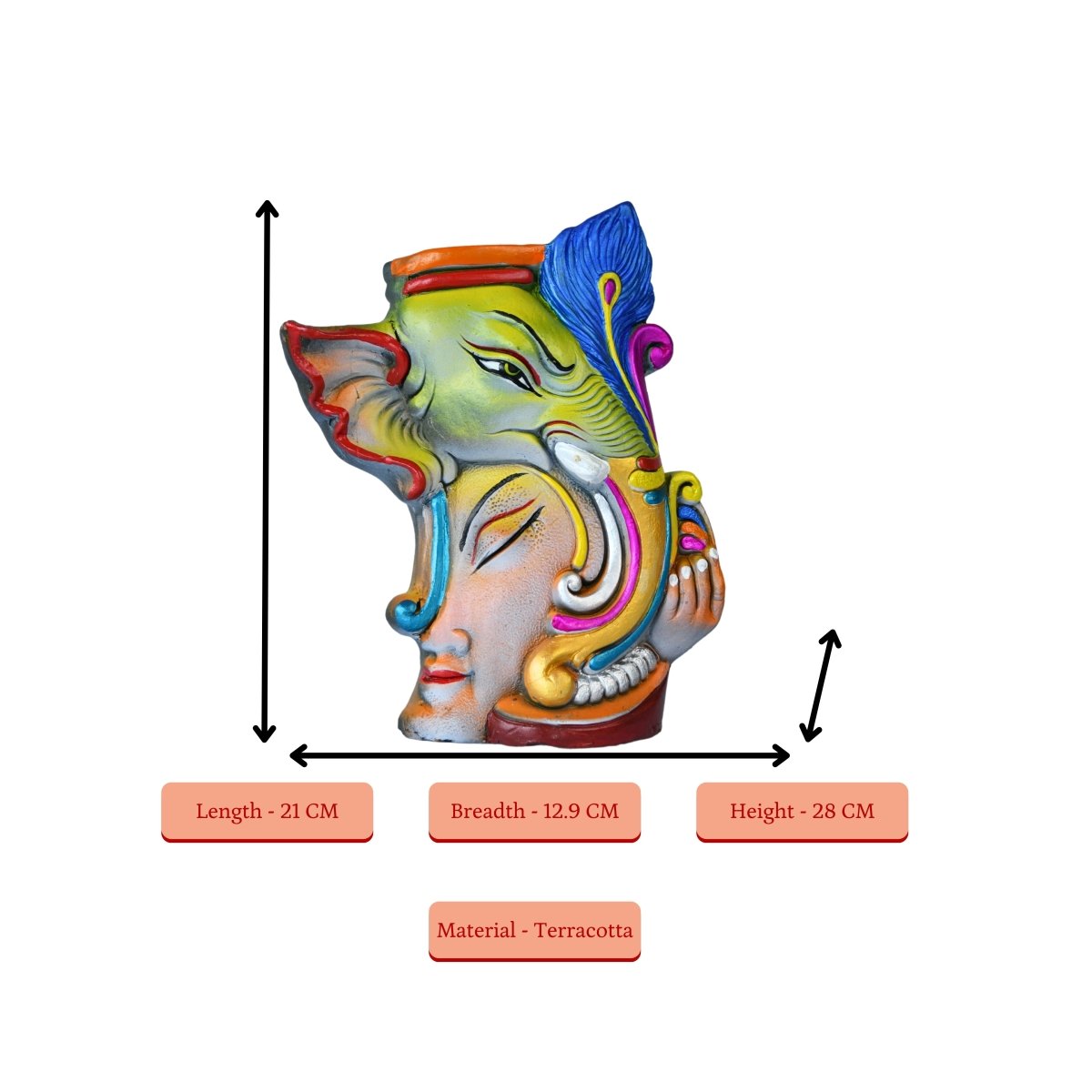 Sowpeace Premium Terracotta Abstract Flower Vase with Bright Colors - Sowpeace - 