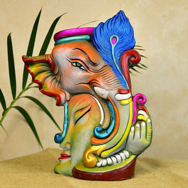 Sowpeace Premium Terracotta Abstract Flower Vase with Bright Colors – view 7