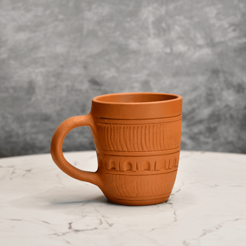 Sowpeace Premium Unglazed Terracotta Drink Mugs (Set of 2) | Handcrafted Rustic Brown Coffee & Tea Cups for Gifting & Daily Use – view 2
