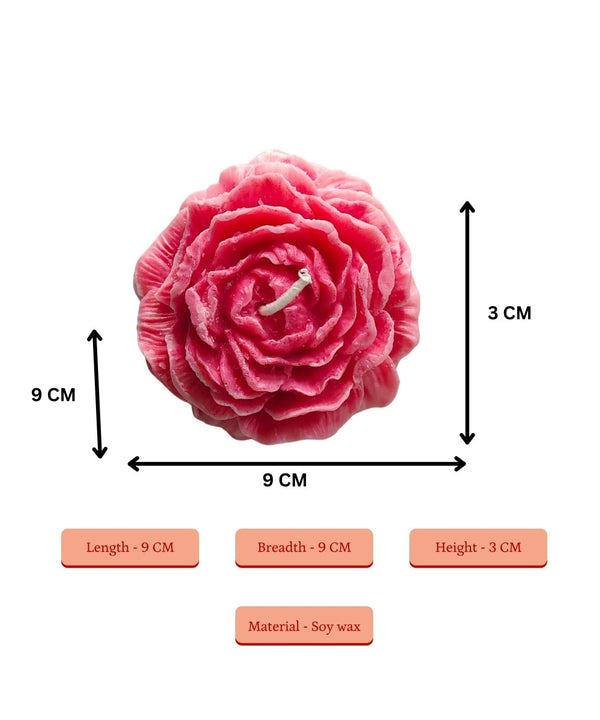 Sowpeace Red Rose Soywax Candle Set of 2 – Hand-Poured, Vegan, Unscented Decorative Gift — image 3