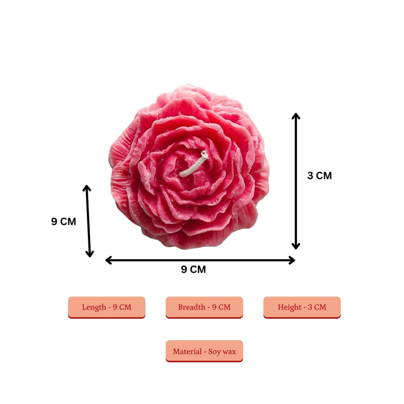 Sowpeace Red Rose Soywax Candle Set of 2 – Hand-Poured, Vegan, Unscented Decorative Gift – view 3